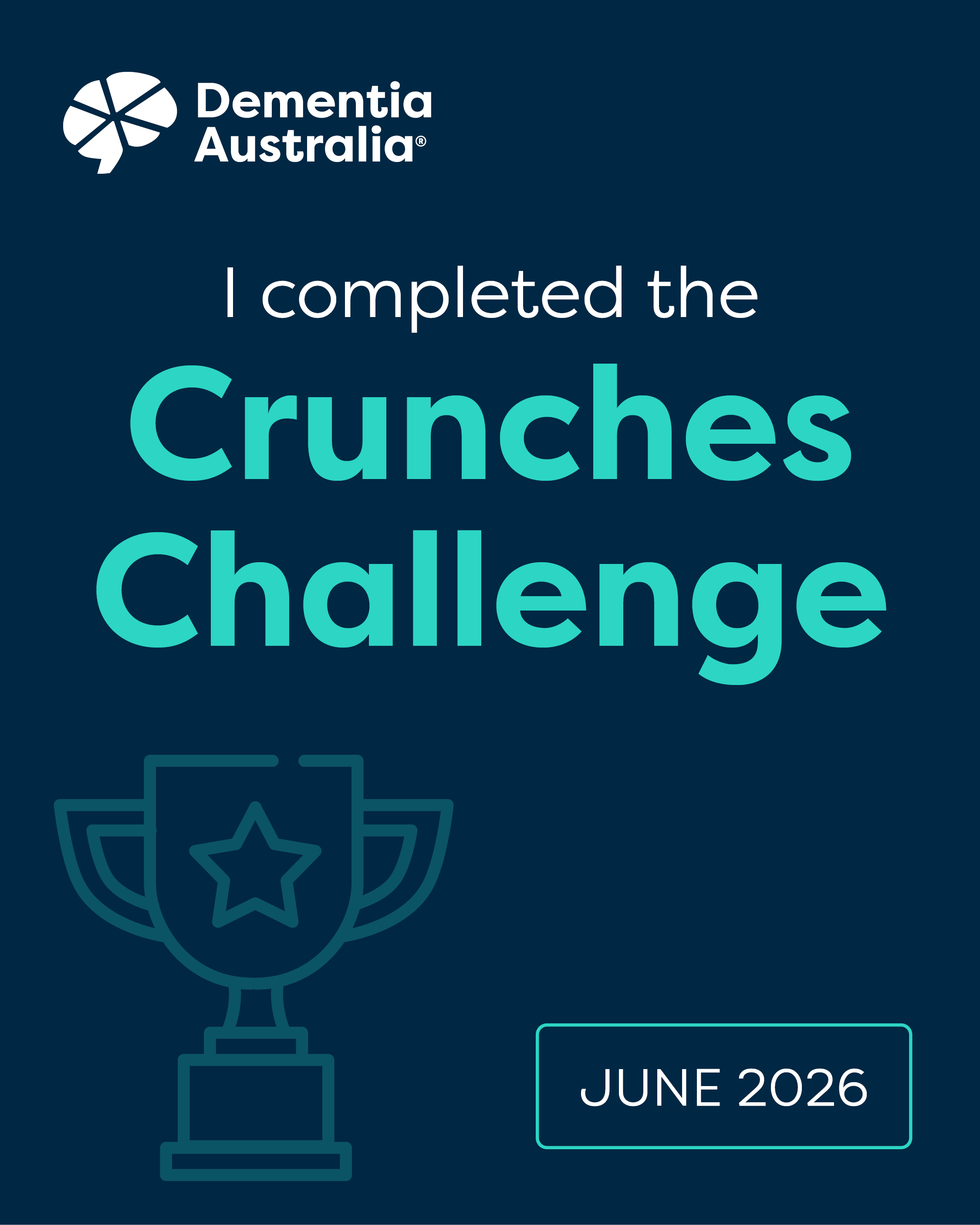 Crunches Challenge - social media tile